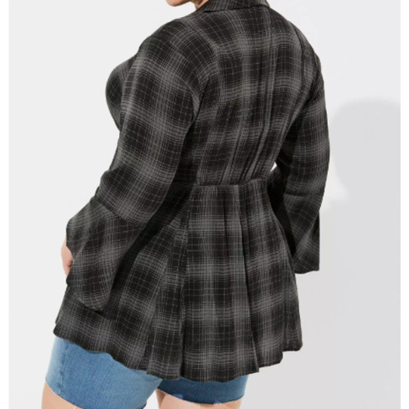 Torrid Fit And Flare Slub Button-Front Top Womens Sz 2 Fairy Y2K Dark Academia - Picture 2 of 12